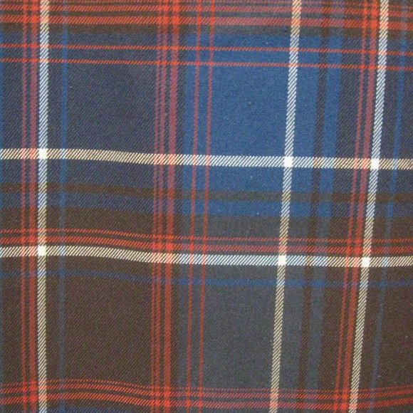 Swiss Tech Mens Plaid Shirt sz L (42-44) Rust Brown Dark Blue - Picture 7 of 10
